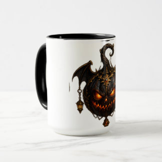 Gothischer gruseliger Halloween-Kürbis-Wandteppich Tasse