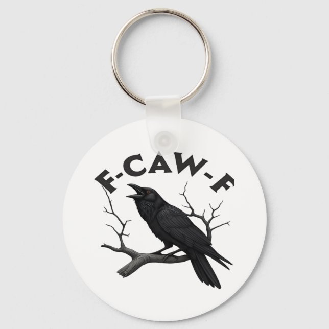 Gothischer Krähe Lustiger F-Caw-F Humor Essential  Schlüsselanhänger (Vorderseite)