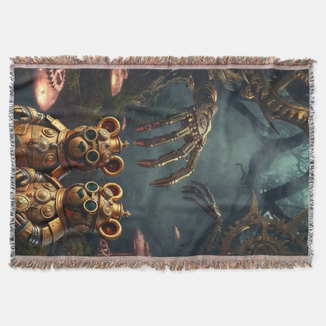 Gothischer mechanischer dunkler Wald-Steampunk-Gum Decke (Vorderseite)