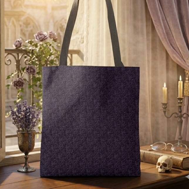 Gothischer Raben Dunkle Botanische Viktorianische  (Gothic Raven tote bag)