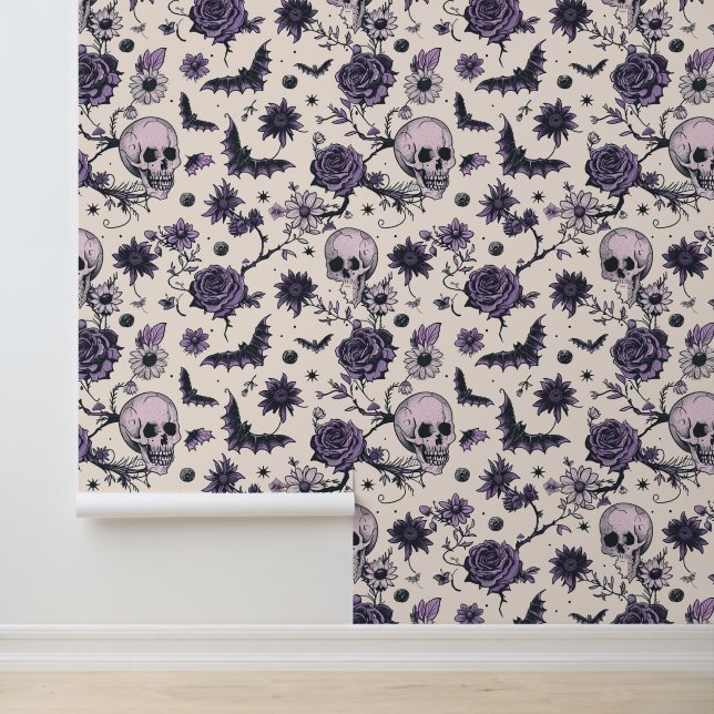 Gothischer Schädel Tapete (Anwendung)