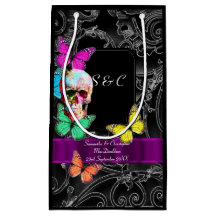 Gothischer Schädel und personalisierte Hochzeit