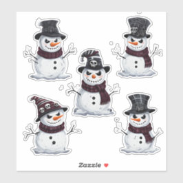 Gothischer Schneemann Aufkleber