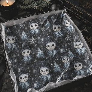Gothischer Schneemann gruseliges Weihnachten Winte Seidenpapier