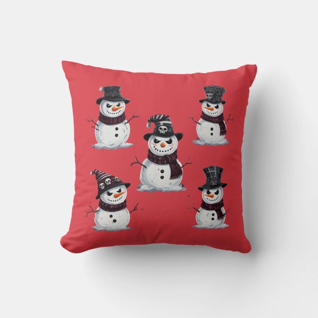 Gothischer Schneemann  Kissen (Vorderseite)
