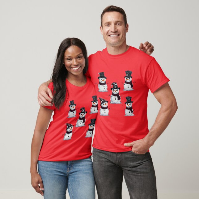 Gothischer Schneemann  T-Shirt (Unisex)
