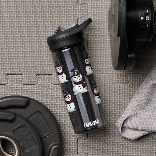Gothischer Schneemann Trinkflasche (Fitnessstudio (gedreht))