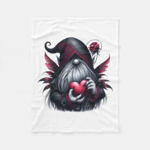 Gothischer Valentins-Gnom Fleecedecke