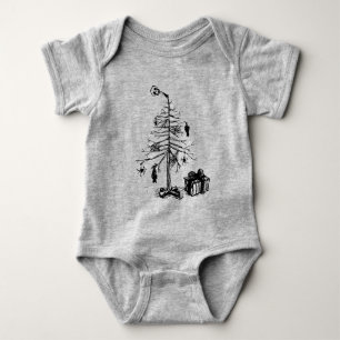 Gothischer Weihnachtsbaum Baby Strampler