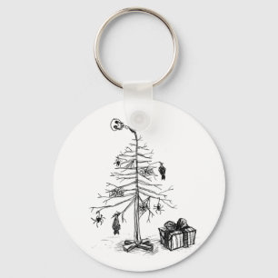 Gothischer Weihnachtsbaum Schlüsselanhänger