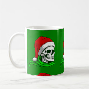 gothischer Weihnachtsmann-Totenkopf-Skelett Kaffeetasse