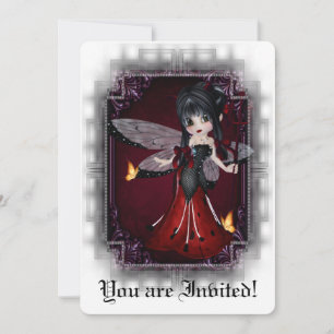 Gothisches Brautparty Einladung Kleiner Teufel Lad