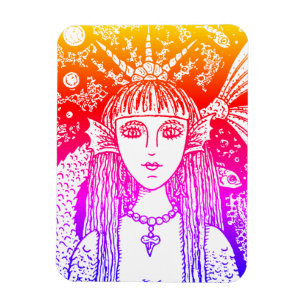 GOTHISCHES MERMAID, SCHWARZES MEER SIREN FANTASY W MAGNET
