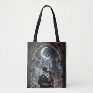 Gothisches Skelett-Paar Dark Romance Rosen