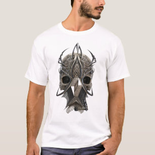 Gothisches Stammes-Schädel-Print-T-Shirt T-Shirt