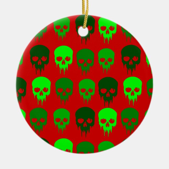 Gothmets Skelett Keramik Ornament (Vorne)