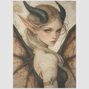 Gothological Mythological Nymph Fantasy Dragon Seidenpapier