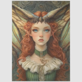 Gothological Mythological Nymph Fantasy Dragon Seidenpapier