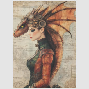 Gothological Mythological Nymph Fantasy Dragon Seidenpapier