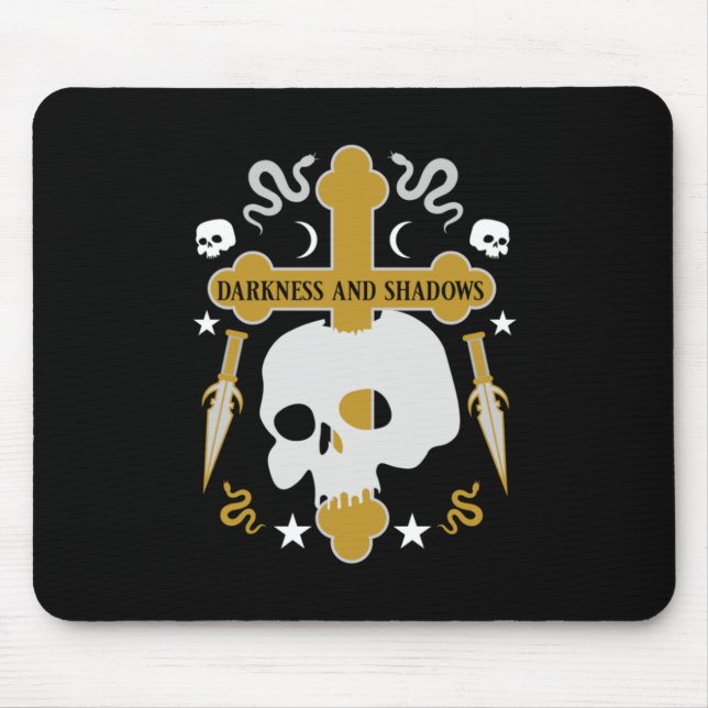 Goths Skull und Cross Mousepad (Vorne)