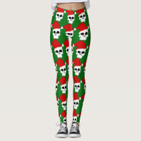 Gothschädel-Weihnachtslieder Leggings