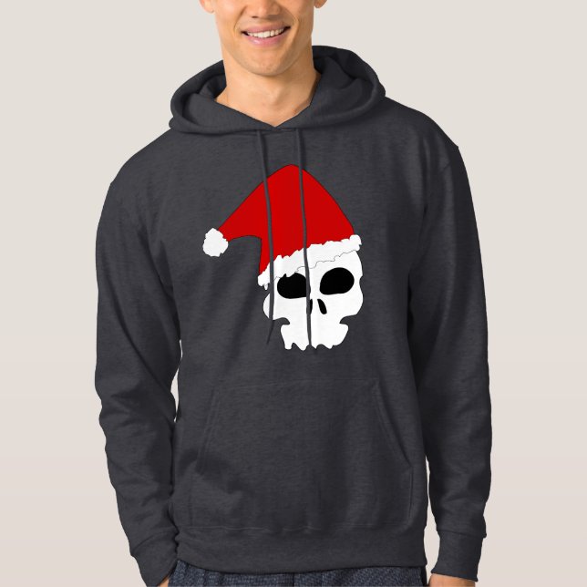 Gothschädel-Weihnachtsmänner Hoodie (Vorderseite)