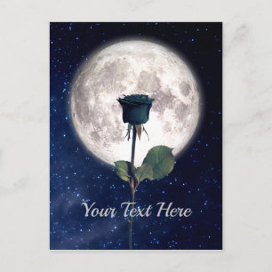 Gotik, Vintag, Viktorianisch, Schwarze Rose, Roman Postkarte