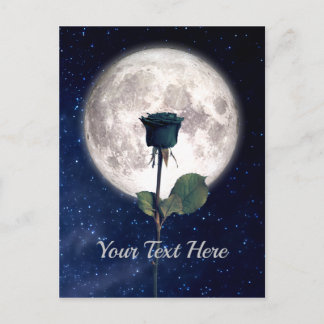 Gotik, Vintag, Viktorianisch, Schwarze Rose, Roman Postkarte