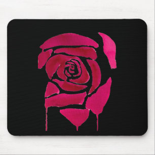 Gotische abstrakte Rose Aquarellkunst Mousepad