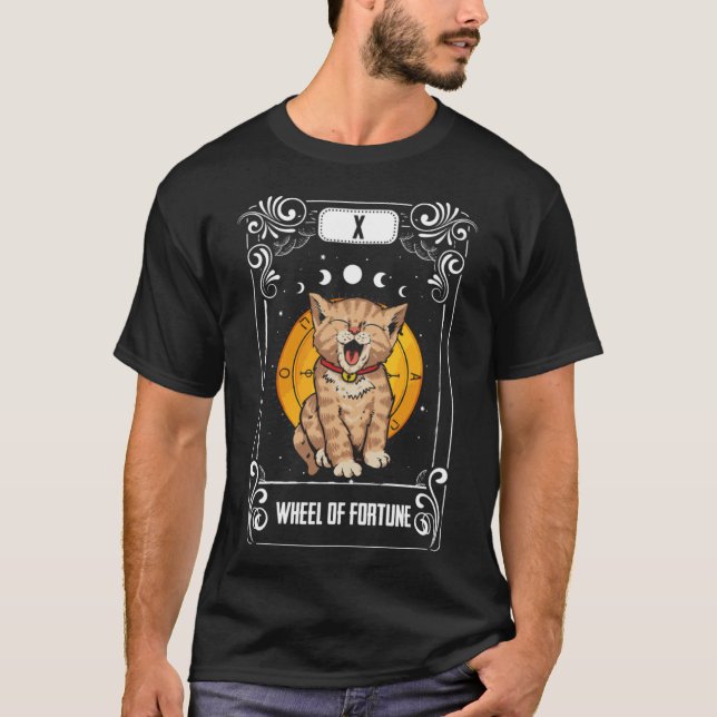 Gotische Astrologie Okkultisträhne des Fortune Cat T-Shirt (Vorderseite)