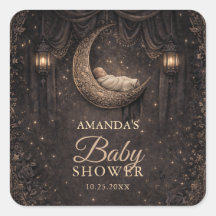 Gotische Baby Shower mit Halbmond und Sternen