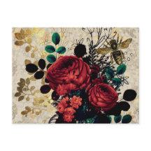 Gotische Bienen und Rose