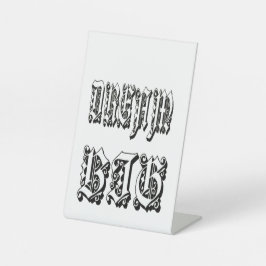 gotische Blackletter-Typografie Sockelschild