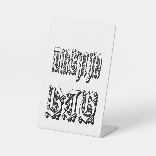 gotische Blackletter-Typografie Sockelschild (Vorderseite)