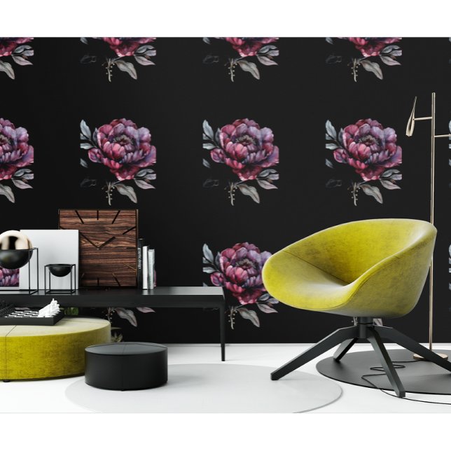 Gotische Blume in Schwarz und Rosa Tapete (Von Creator hochgeladen)