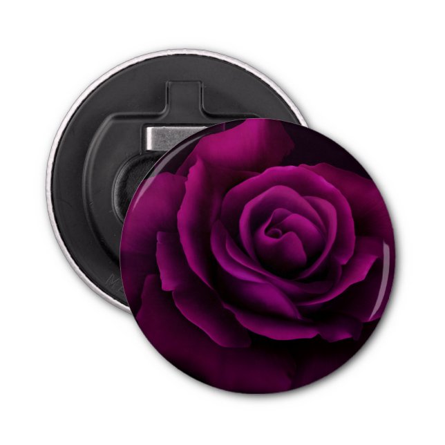 Gotische Blume mit Lila Rote Rose Flaschenöffner (Vorderseite)