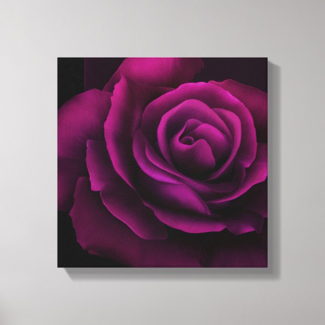 Gotische Blume mit Lila Rote Rose Leinwanddruck (Vorderseite)