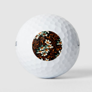 Gotische Blume Muster Transparente ästhetische Blu Golfball