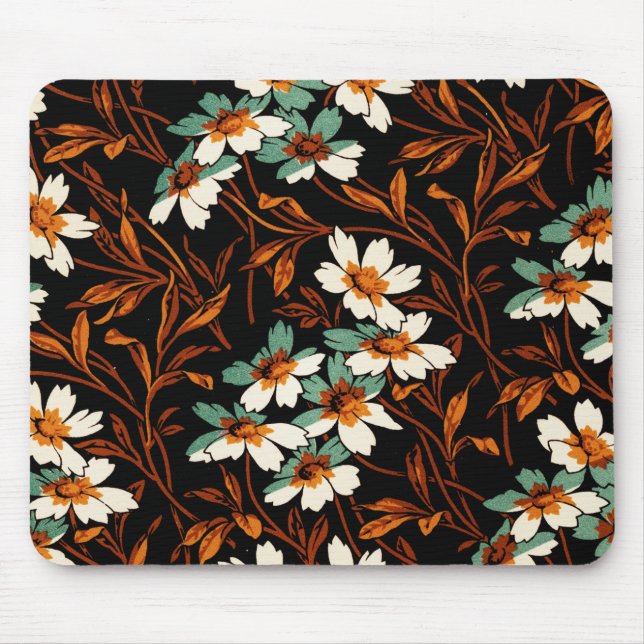 Gotische Blume Muster Transparente ästhetische Blu Mousepad (Vorne)