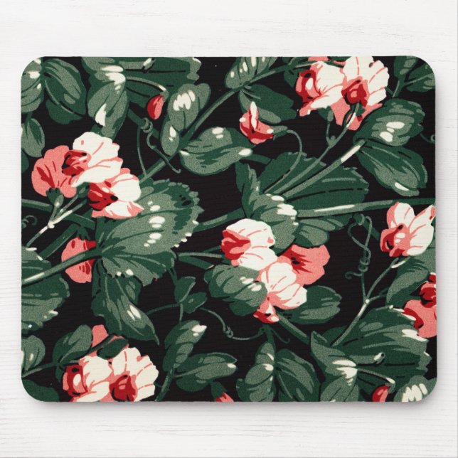 Gotische Blume Muster Transparente ästhetische Blu Mousepad (Vorne)