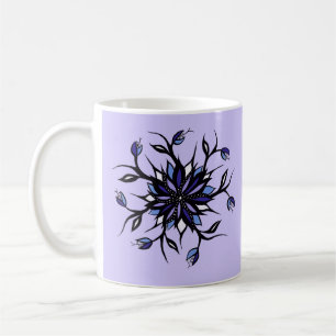 Gotische BlumenMandala-Monster und Zähne Kaffeetasse