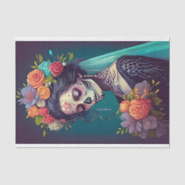 gotische Braut in einsamen Tränen, Seidenpapier