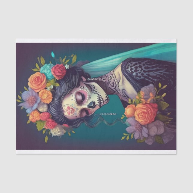 gotische Braut in einsamen Tränen, Seidenpapier (Vorderseite)