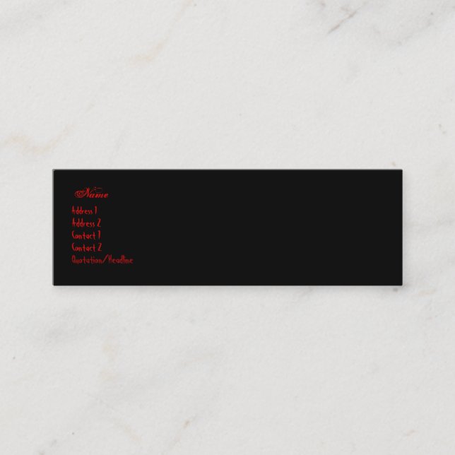 gotische buisiness Karte (Vorderseite)