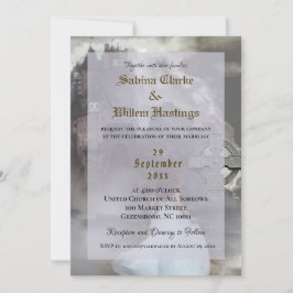 Gotische Burg Mittelalterliche Hochzeit Einladung