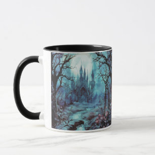 Gotische Burg und Forest Fantasy Halloween Tasse
