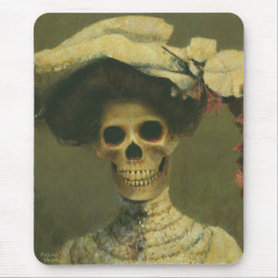 Gotische Dame Skeleton Mousepad