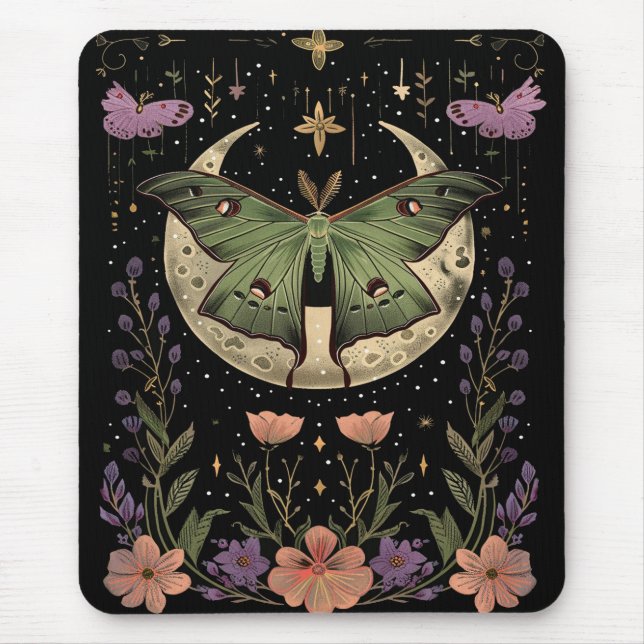 Gotische Darstellung des Nachthimmels Mousepad (Vorne)
