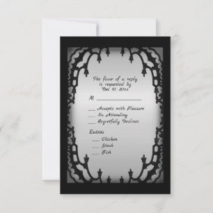 Gotische Design-UAWG mit Entree Choice RSVP Karte