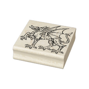 gotische Drachenkunst-Briefmarke Gummistempel
